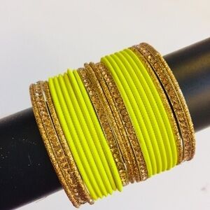 Indian Pakistani bangles bracelet NEON bangles neon green bangles